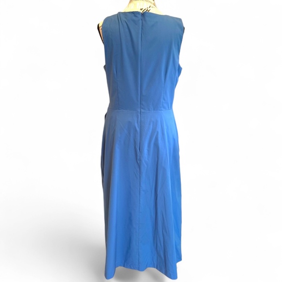 Kay Unger “Annie” Wrap Walk-Thru Jumpsuit Blue – Size 12 - Picture 3 of 9
